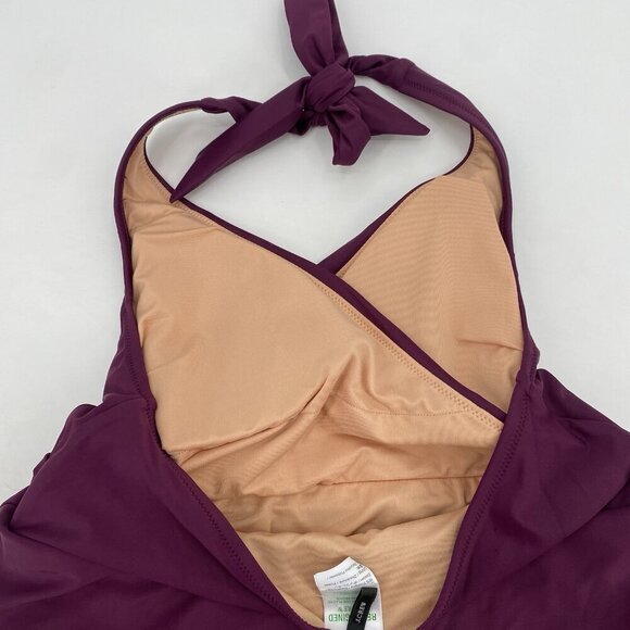 J.Crew Size 6 Halter Wrap Swim Dress in Iris Purple Plum BC122 - Picture 13 of 14